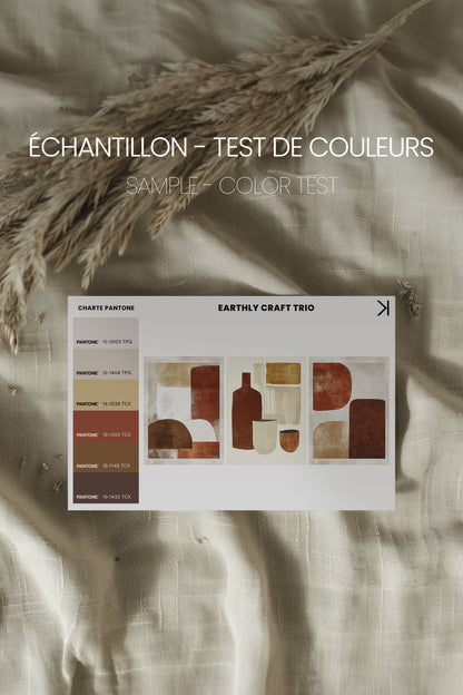 EARTHLY CRAFT TRIO (3 Oeuvres sur toile étirée)