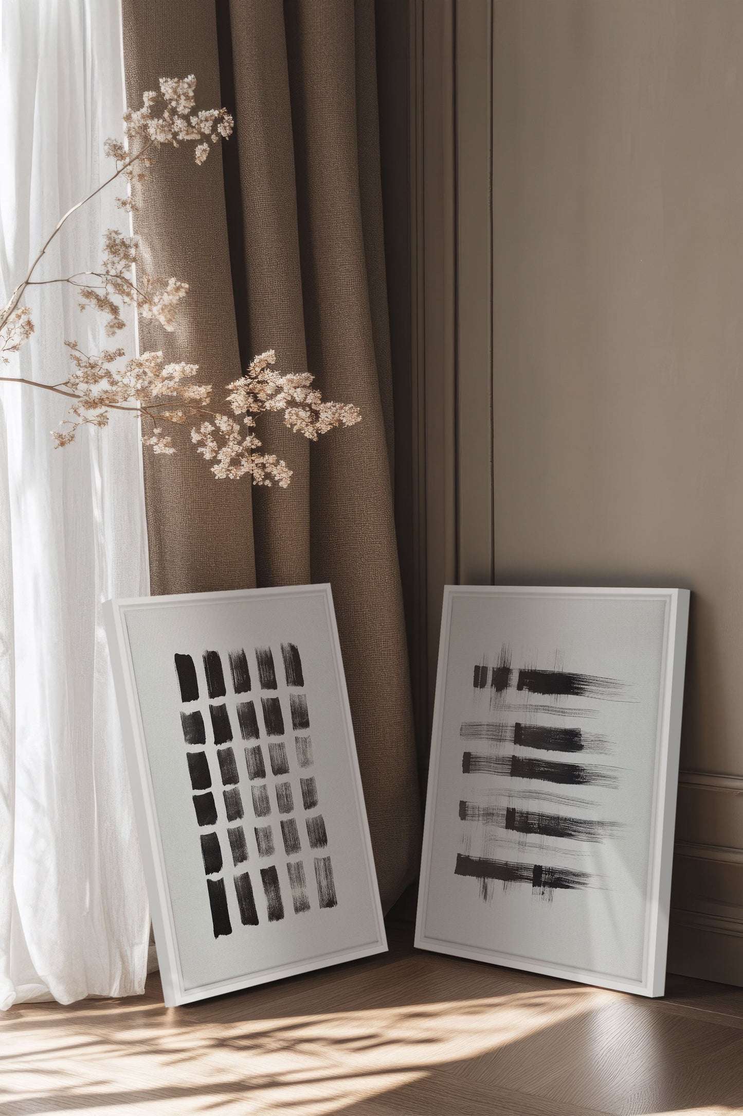 LINEAR CONTRAST DUO (2 Oeuvres sur toile étirée)