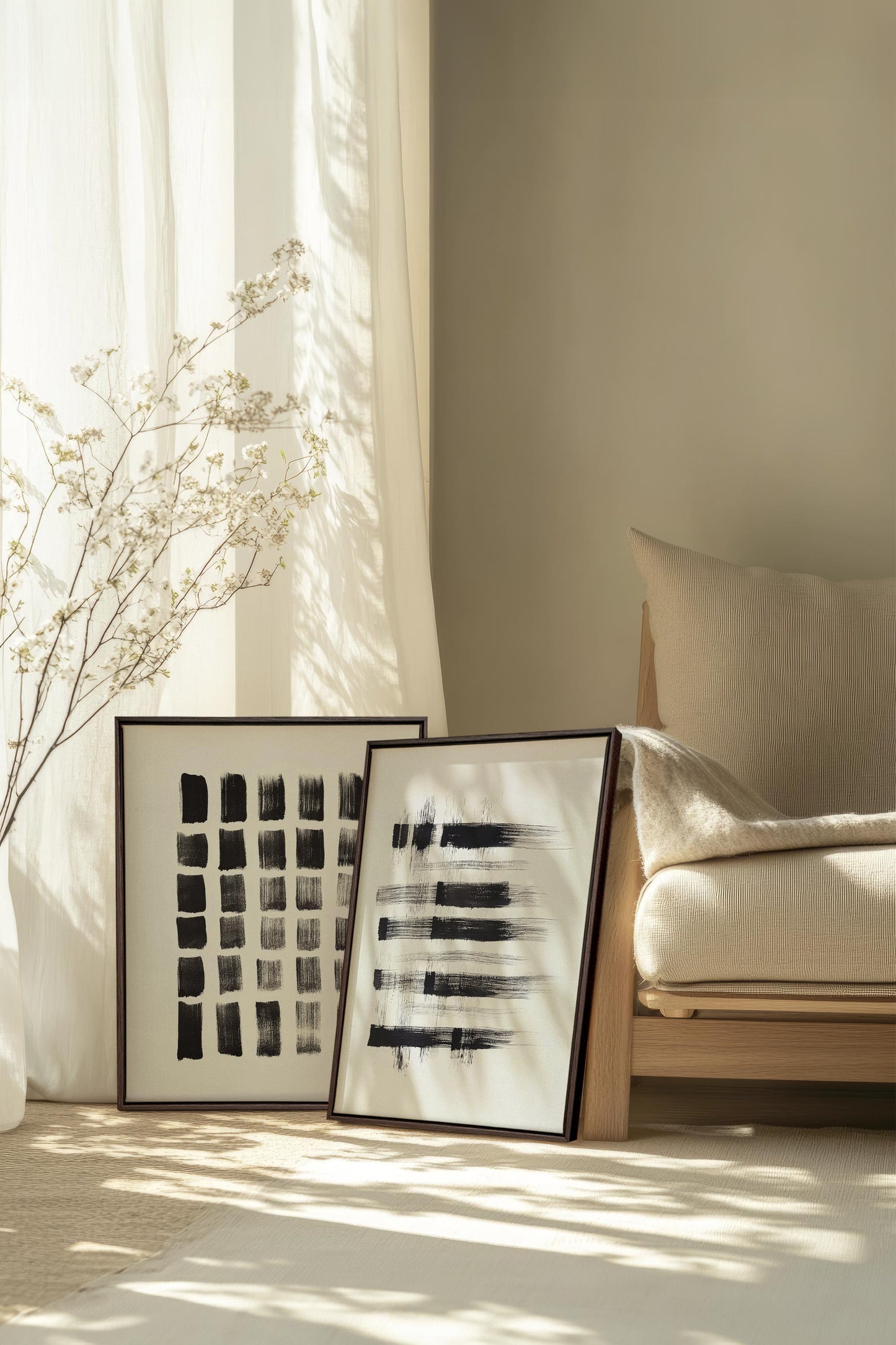 LINEAR CONTRAST DUO (2 Oeuvres sur toile étirée)