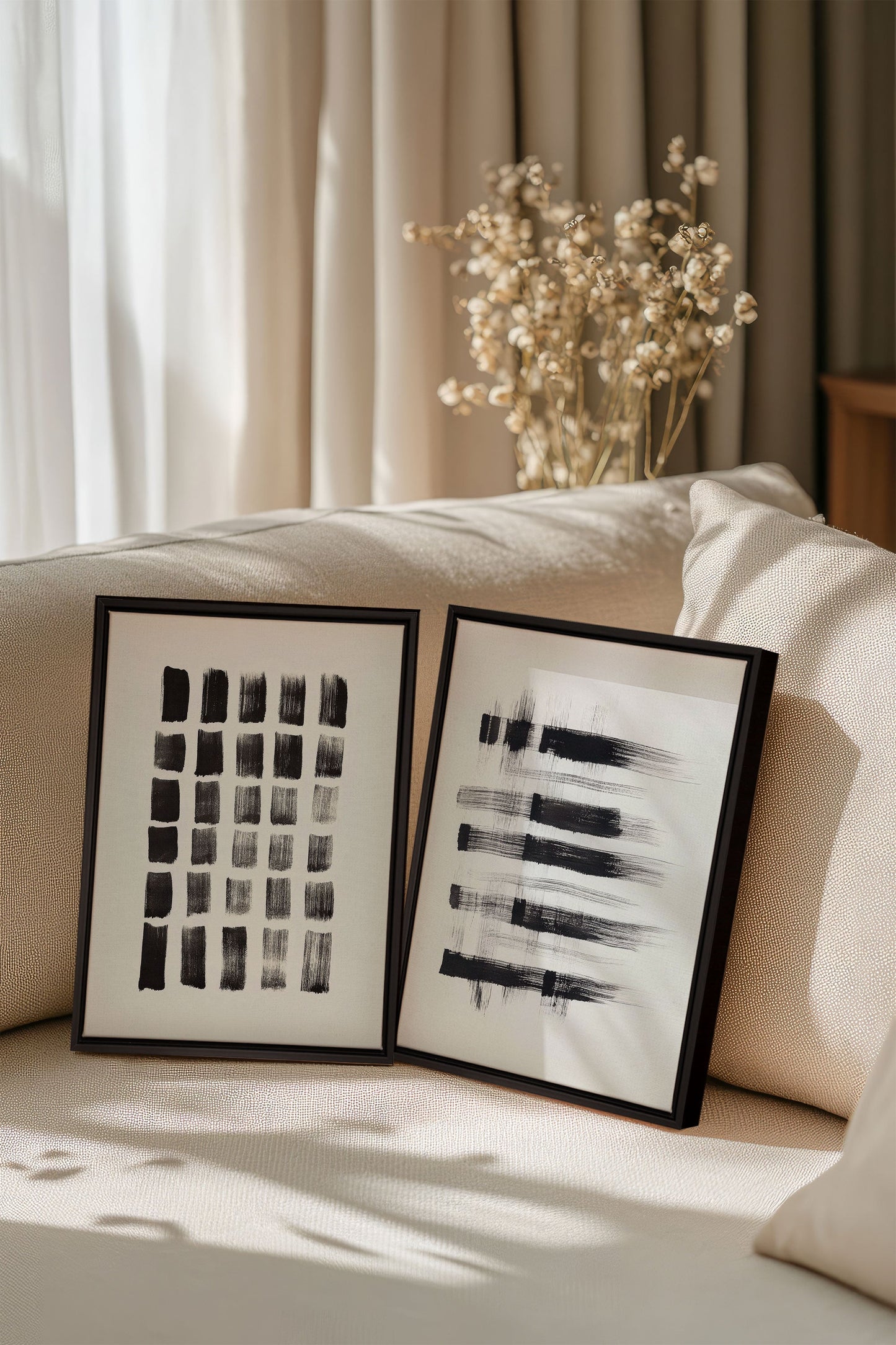 LINEAR CONTRAST DUO (2 Oeuvres sur toile étirée)