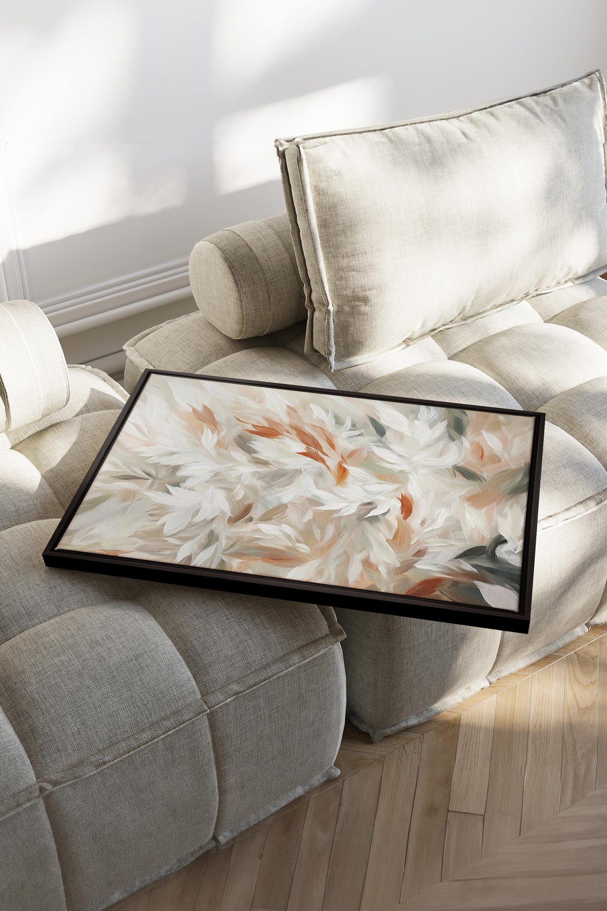 SOUFFLE DE PLUMES, Oeuvre sur toile étirée