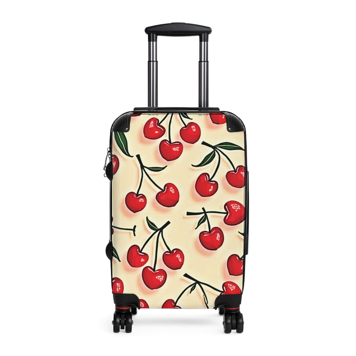 Cherry Print Suitcase — Retro Red Cherries Carry-On Luggage Cover