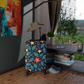 Floral Leaves Carry-On Suitcase – Colorful Tropical Travel Luggage