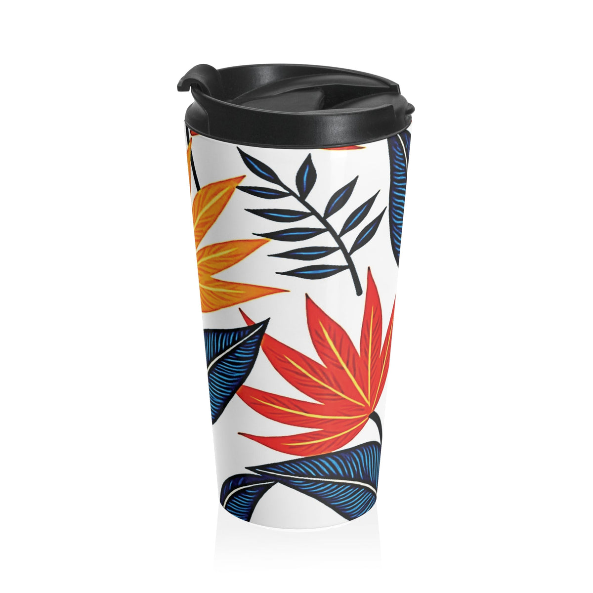 Autumn Leaves Floral Stainless Steel Travel Mug | Fall Leaf Pattern