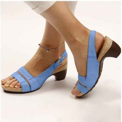 New Thick Soled One Piece Heel Women's Shoes Summer Thick Heel Platform Sandals