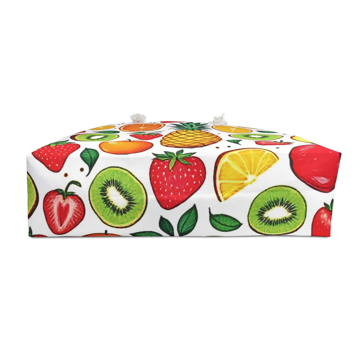 Tropical Fruit Pattern Weekender Bag | Pineapple Strawberry Kiwi, Large Tote Bag