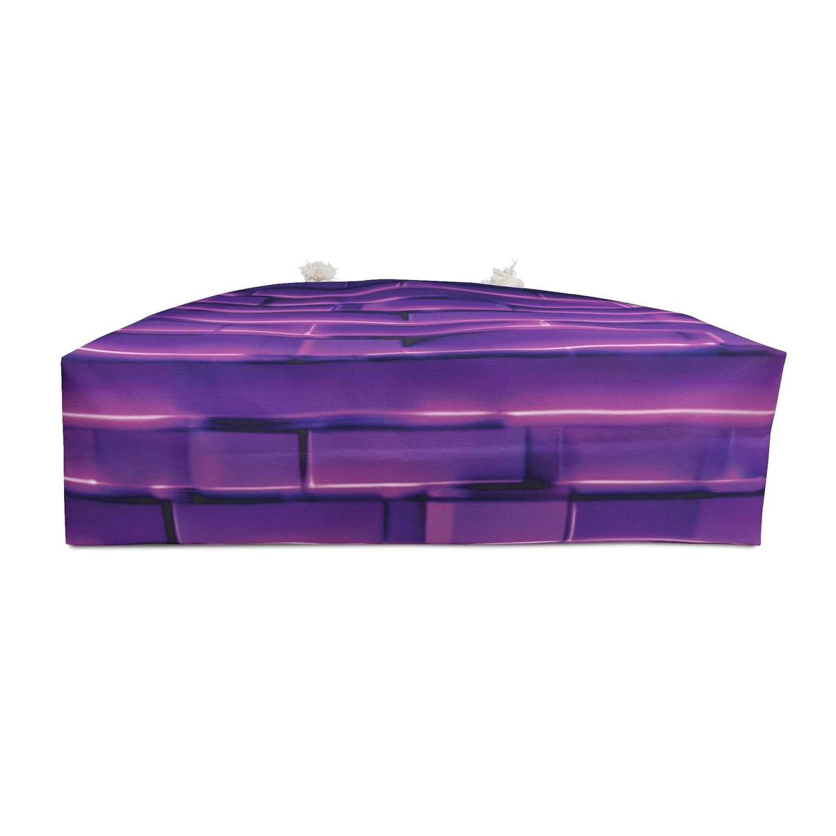 Purple Brick Pattern Weekender Bag | Gradient Brick, Large Tote Bag