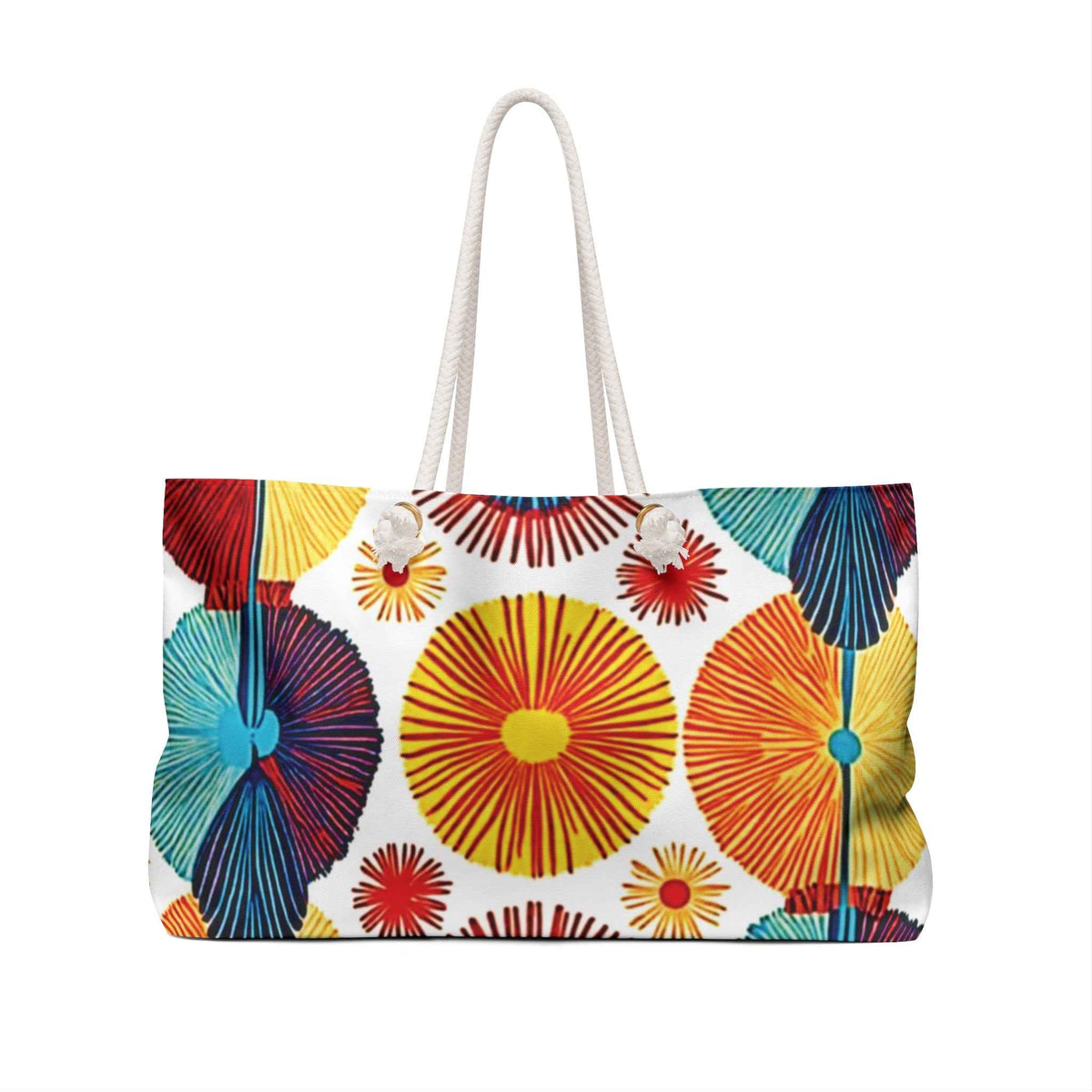 Colorful Floral Burst Weekender Bag | Beach Tote | Large Tote Bag | mom weekender bag