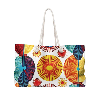Colorful Floral Burst Weekender Bag | Beach Tote | Large Tote Bag | mom weekender bag