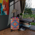 Kaleidoscope Pattern Carry-On Suitcase – Vibrant Boho Travel Luggage