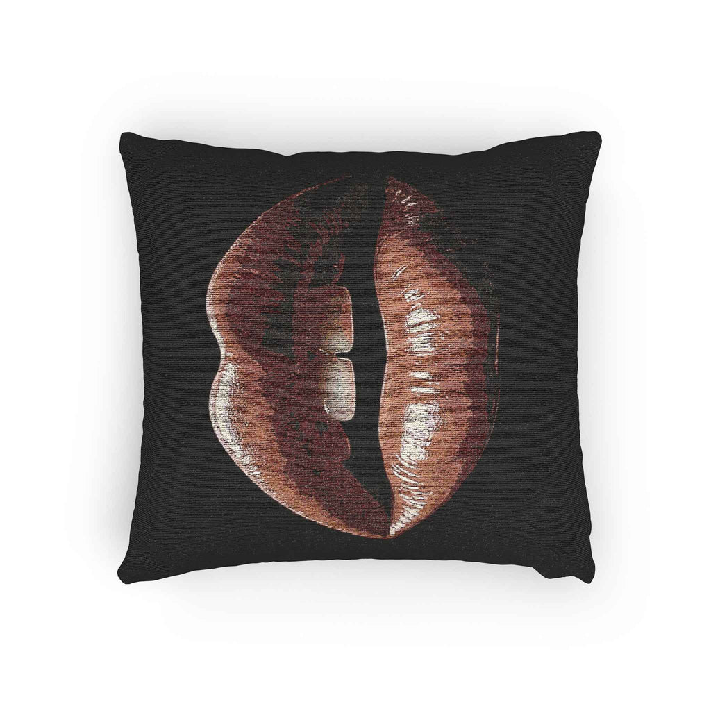 Kiss Design Woven Pillow | Lip Print Accent Pillow