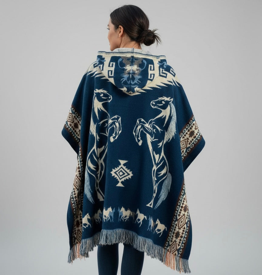 7Horses HandMade Wool Poncho