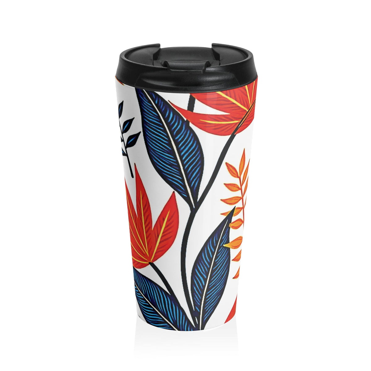 Autumn Leaves Floral Stainless Steel Travel Mug | Fall Leaf Pattern