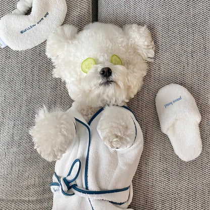 Dog Robe Set | Do Not Disturb Dog Robe with Toy