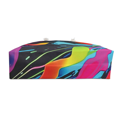 Neon Paint Splash Weekender Bag | Colorful Abstract Tote | Large Tote Bag