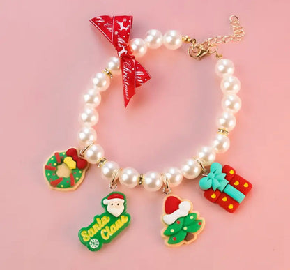 Holiday Elegance Dog Necklace | Christmas Jewelry Collar