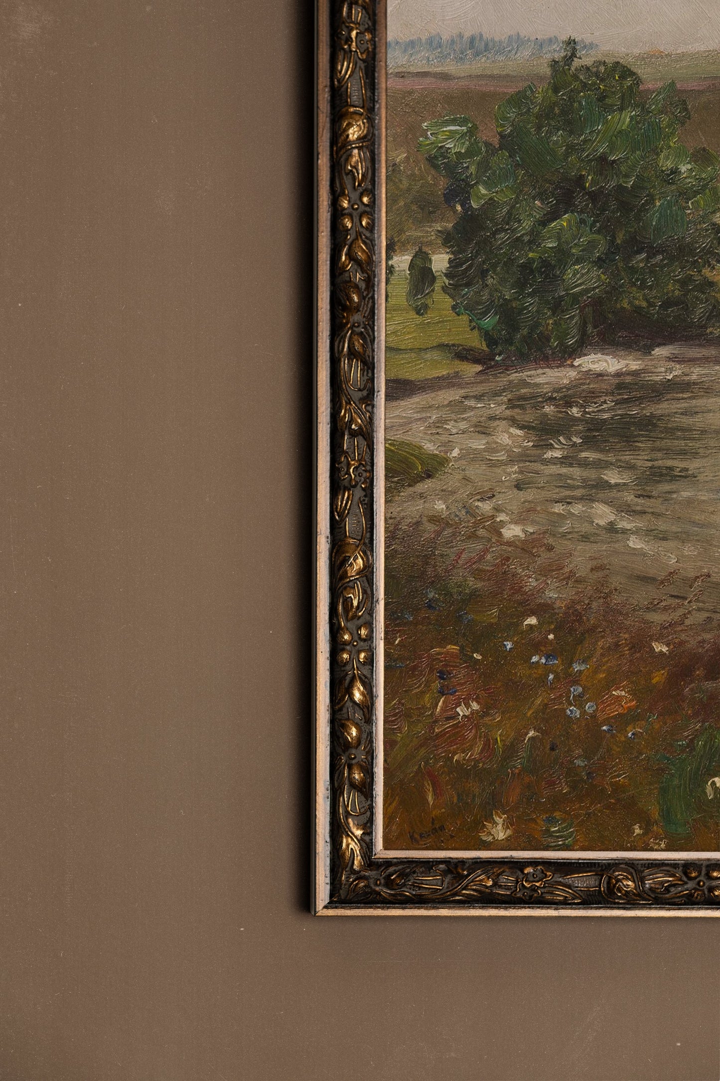 DOUCEUR DE PRINTEMPS, CADRE VINTAGE BRONZE