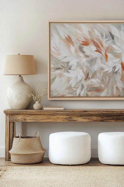 SOUFFLE DE PLUMES, Oeuvre sur toile étirée