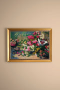 JARDIN D'ÉTÉ, CADRE VINTAGE OR