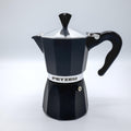 Dolce Vita! Matt Black Moka Pot - Steel Boiler