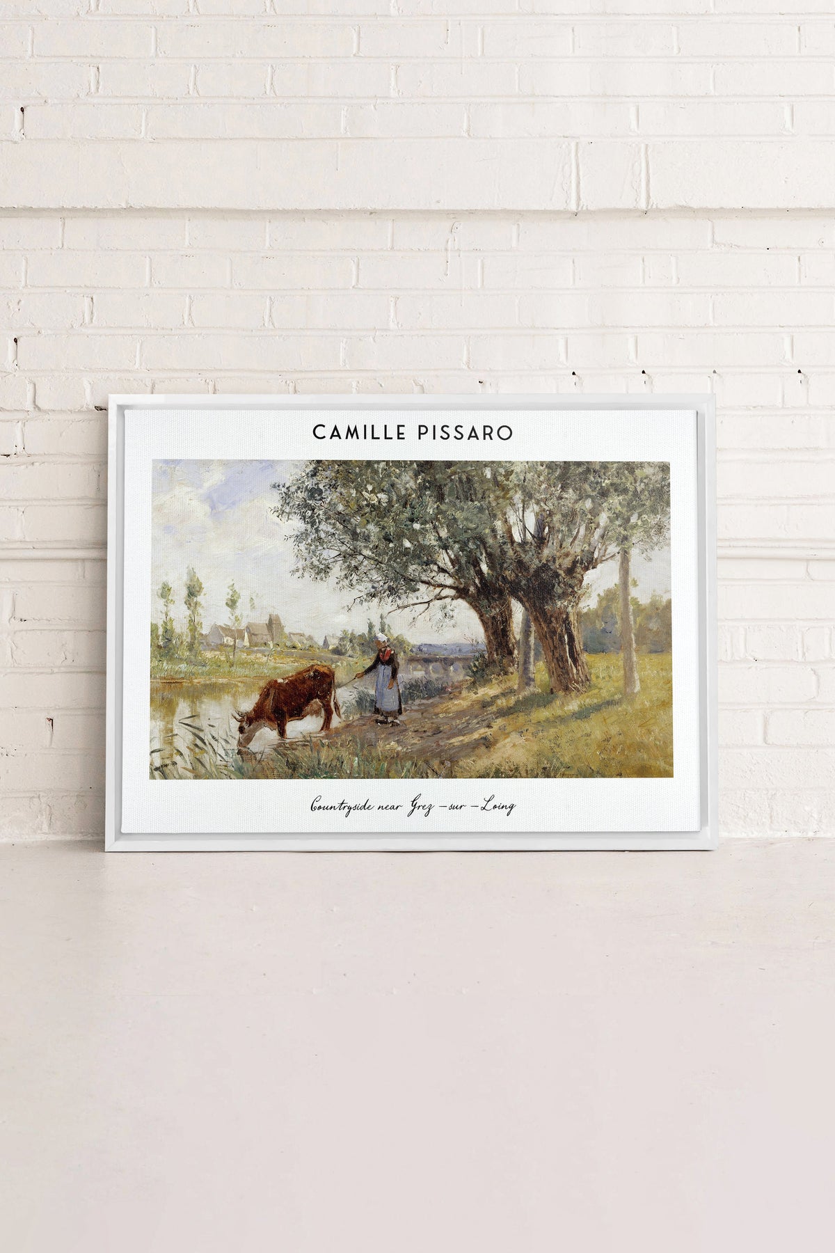 PISSARO, Oeuvre sur toile étirée