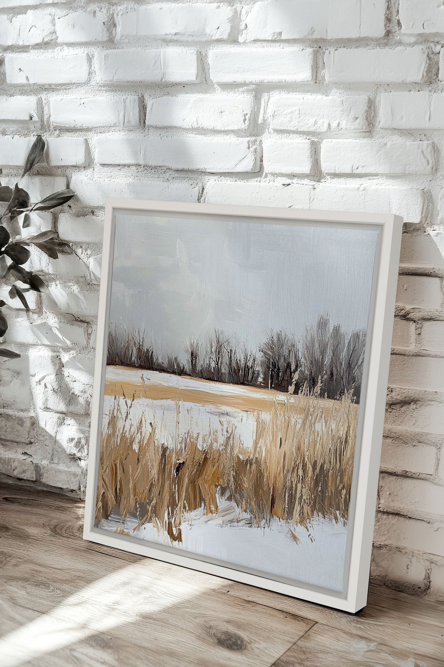 CHAMPS D'HIVER, Oeuvre sur toile étirée