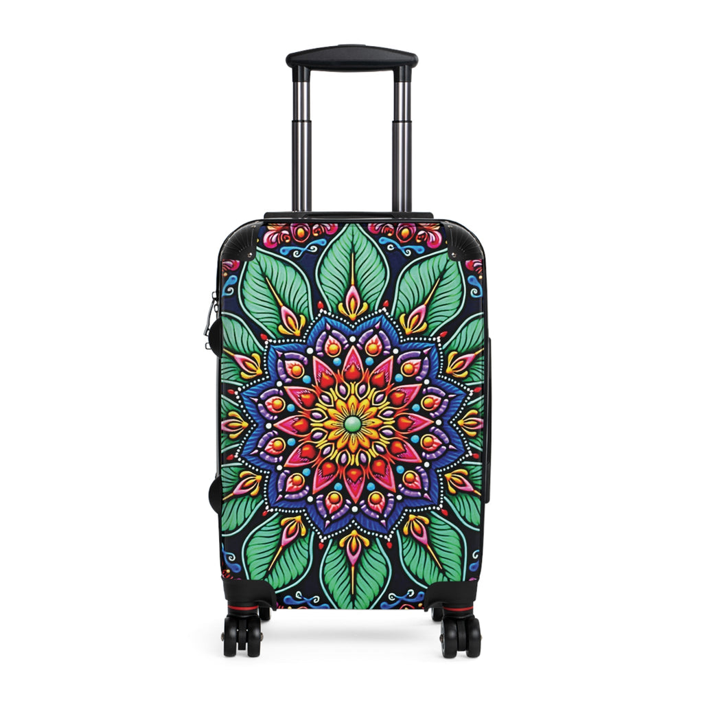 Mandala Floral Suitcase – Colorful Boho Carry-On Luggage