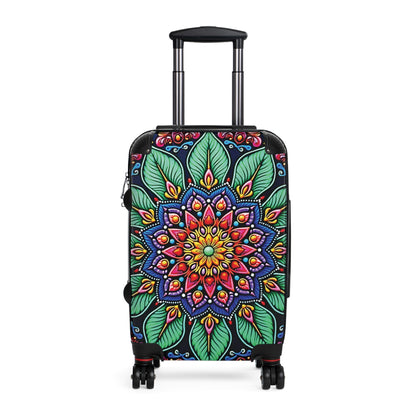 Mandala Floral Suitcase – Colorful Boho Carry-On Luggage