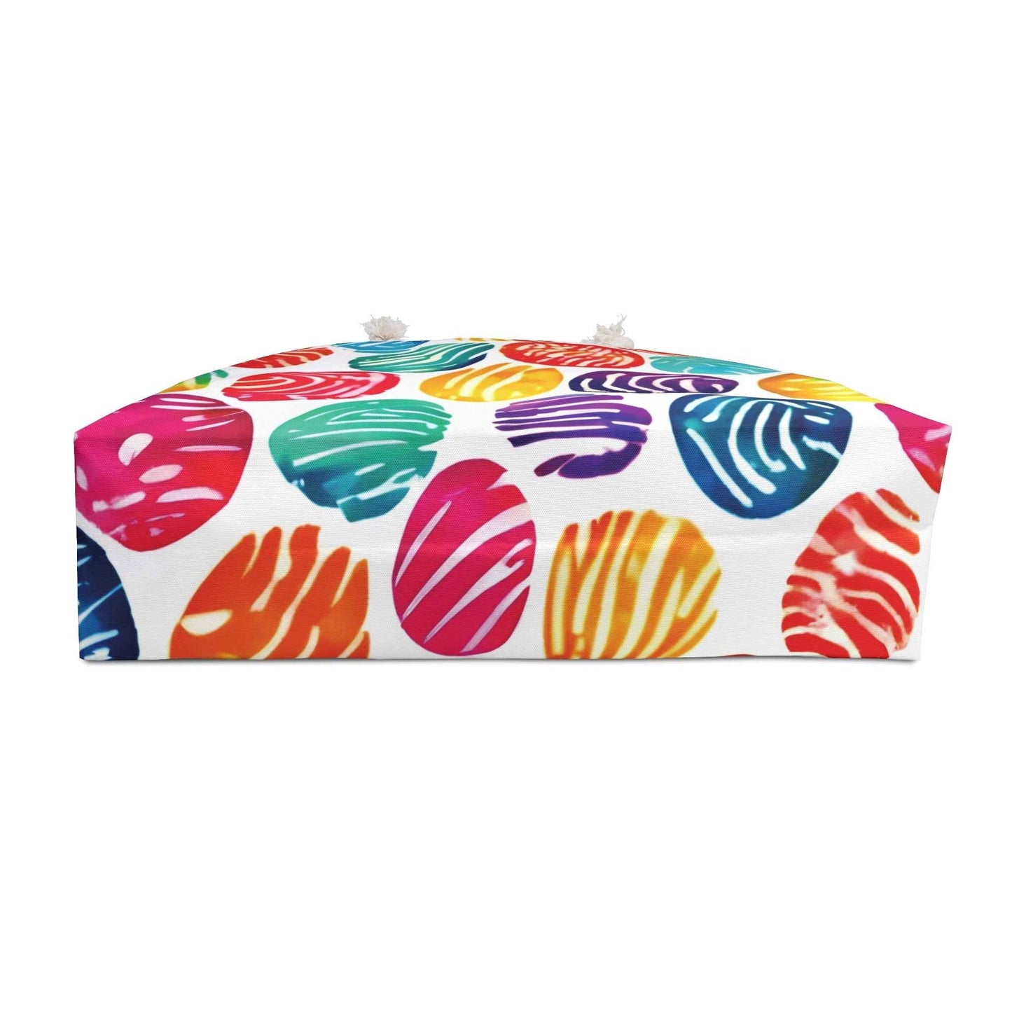 Colorful Watercolor Polka Dots Weekender Bag | Rainbow Beach Tote
