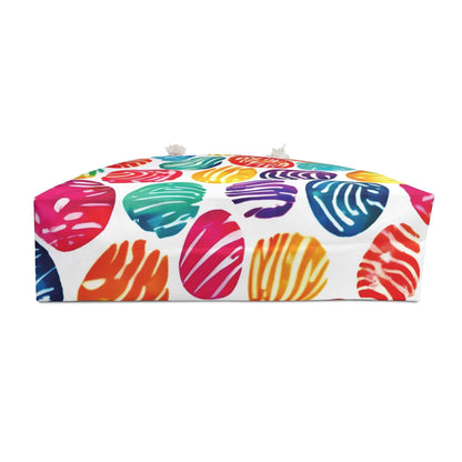 Colorful Watercolor Polka Dots Weekender Bag | Rainbow Beach Tote