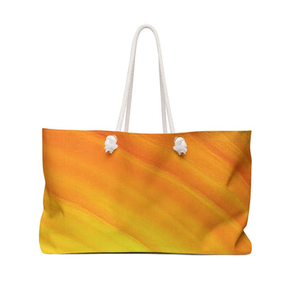 Sunset Gradient Weekender Bag | Yellow Orange Beach Large Tote Bag