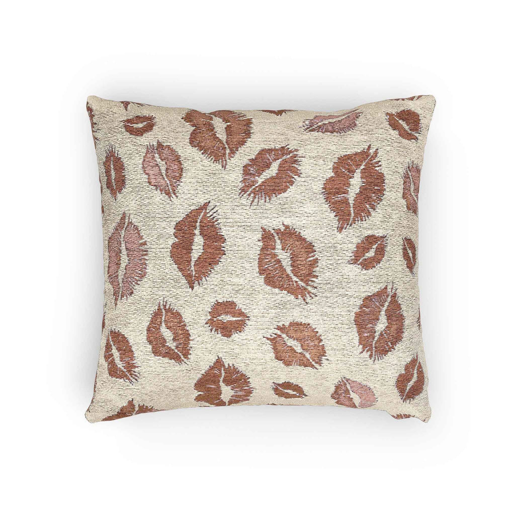 Kiss Pattern Woven Pillow | Decorative Throw Pillow for Home & Outdoor