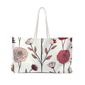 Floral Weekender Bag | Red Blush Hand Drawn Travel Tote | Mom Gift