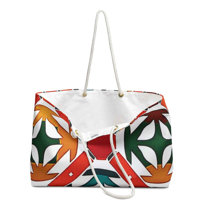 Geometric Tile Pattern Weekender Bag | Colorful Retro Mosaic | Large Tote Bag| Mom carry on bag | Working mom bag |tote bag