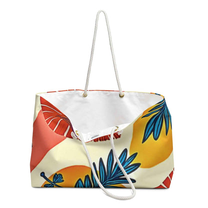 Tropical Floral Print Weekender Bag | Citrus Palm Beach Tote | Large Tote Bag | everyday mom bag | mom baby essentials bag