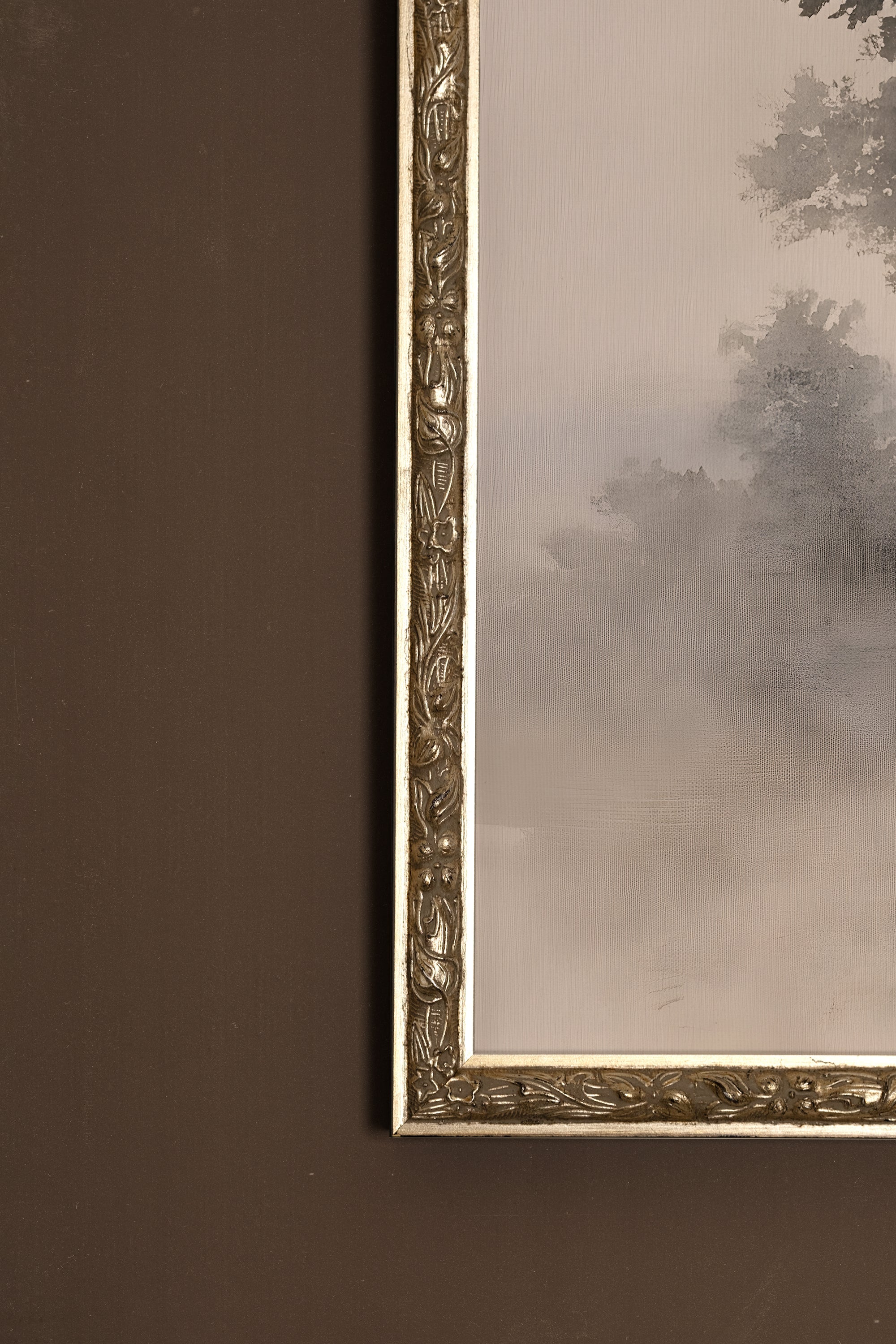 SILENCE DE LA BRUME, CADRE VINTAGE ARGENT