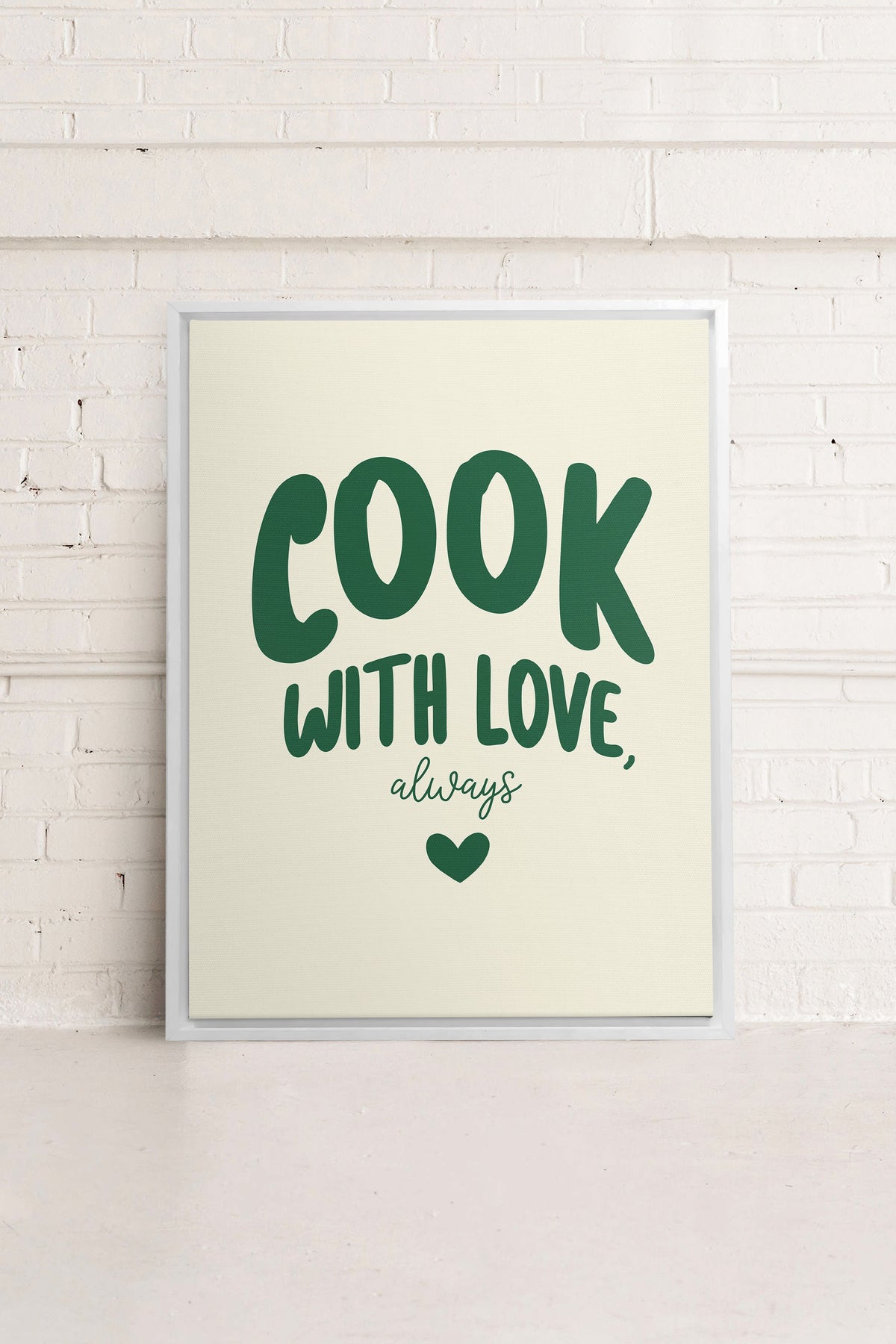 COOK WITH LOVE, Oeuvre sur toile étirée