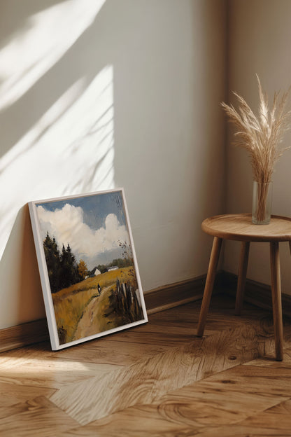 THROUGH THE FIELDS, Oeuvre sur toile étirée