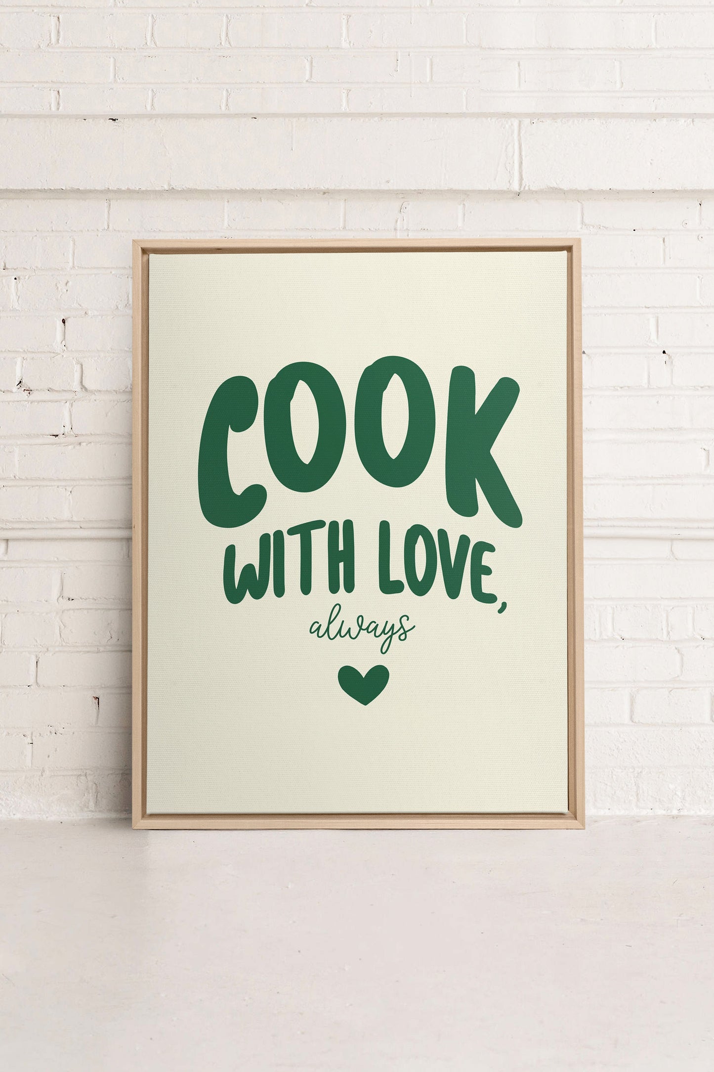 COOK WITH LOVE, Oeuvre sur toile étirée