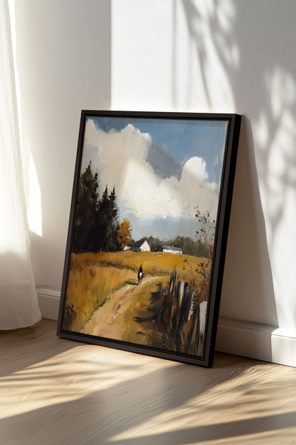 THROUGH THE FIELDS, Oeuvre sur toile étirée
