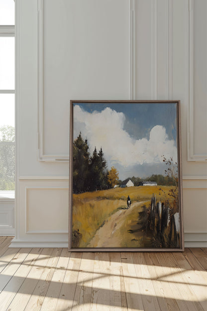 THROUGH THE FIELDS, Oeuvre sur toile étirée