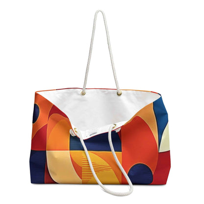 Abstract Geometric Color Block Weekender Bag | Modern Tote | Large Tote Bag
