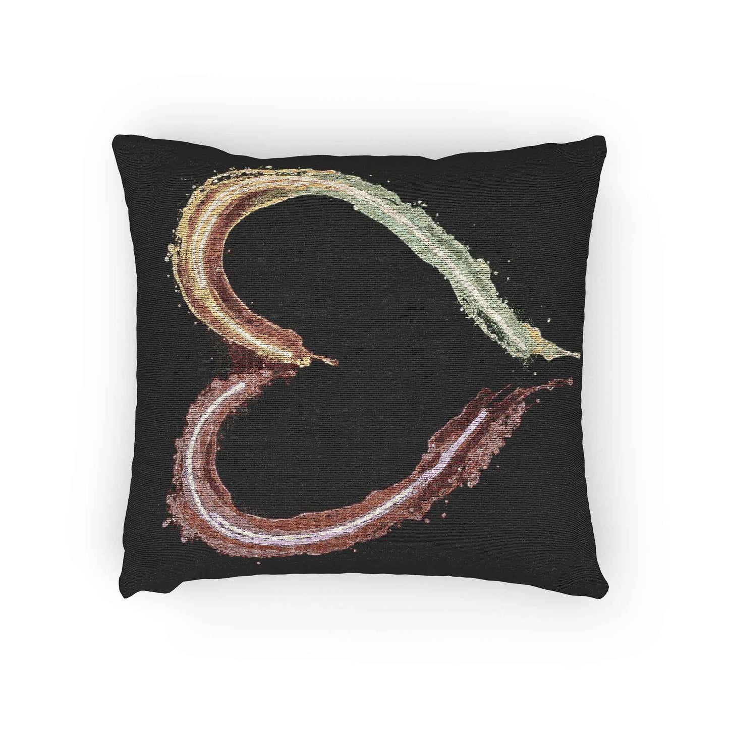 Iridescent Brushstroke Heart Pillow | Woven Pillow