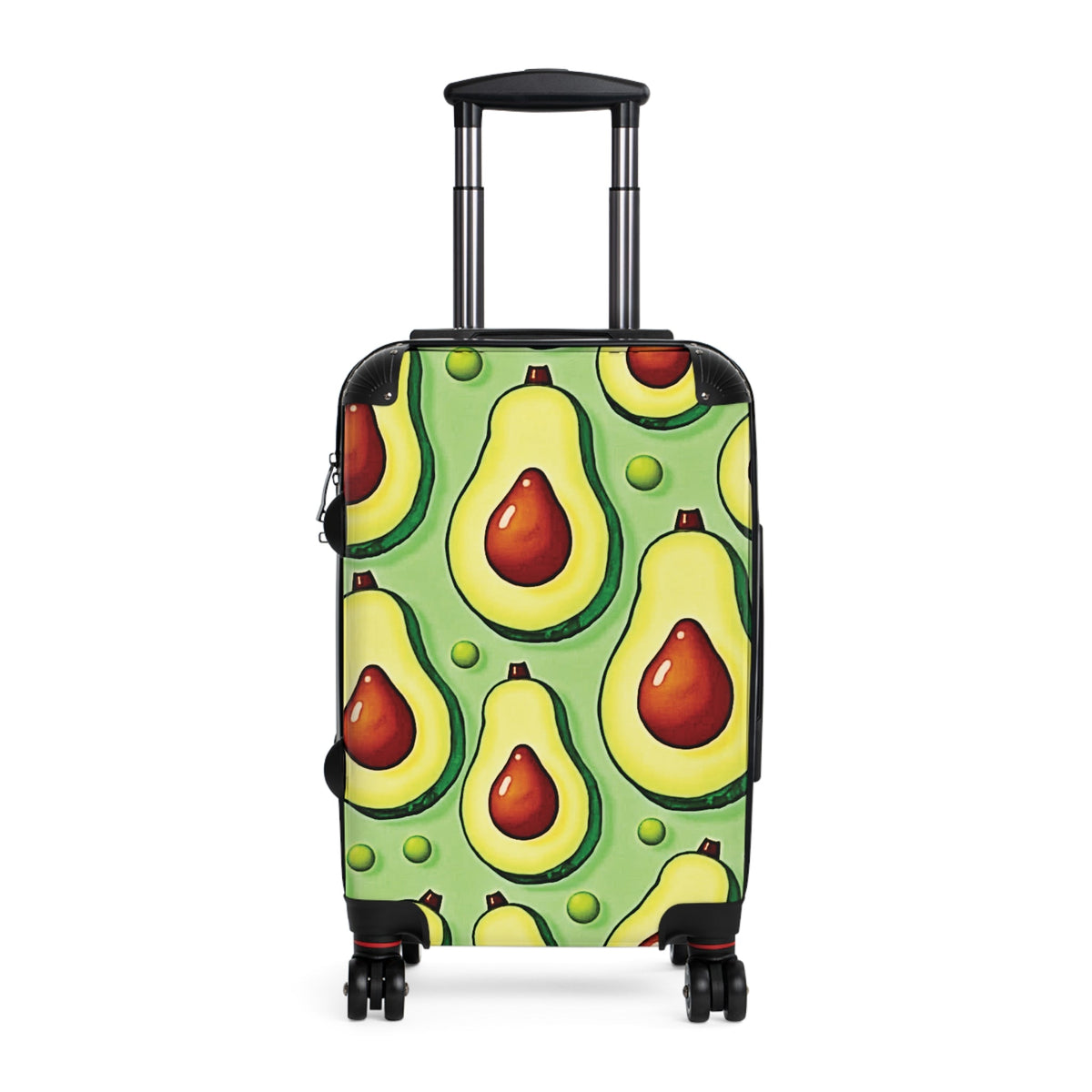 Avocado Pattern Suitcase – Colorful Fruit Print Carry-On Luggage