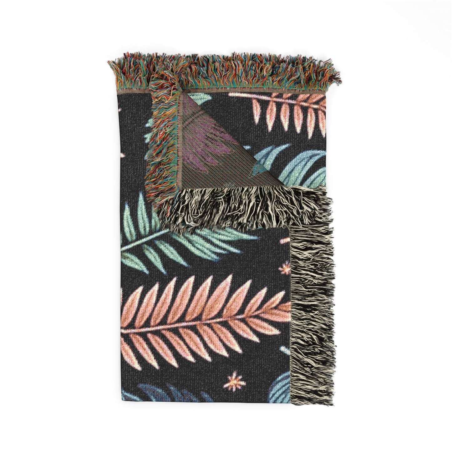 Feathered Leaves Woven Blanket