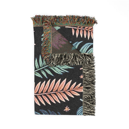 Feathered Leaves Woven Blanket