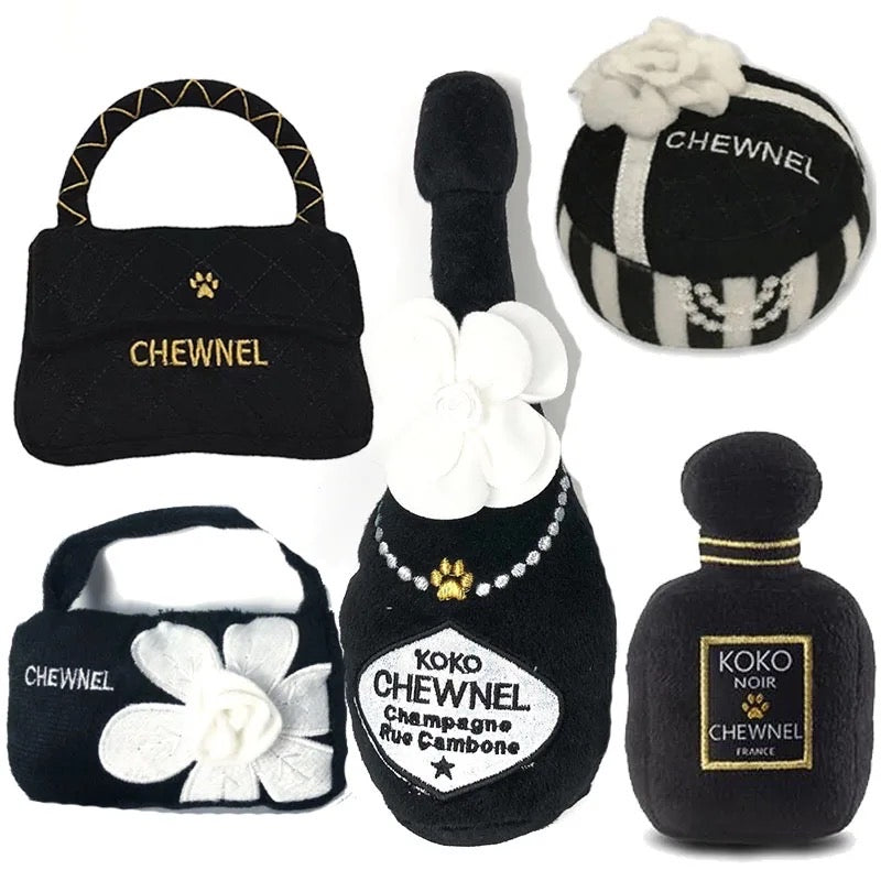Chewnel Luxury Plush Dog Toy – Soft Designer-Inspired Chew Toy