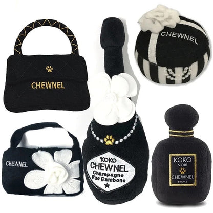 Chewnel Luxury Plush Dog Toy – Soft Designer-Inspired Chew Toy