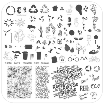 Clear Jelly Stamper - Recycle This