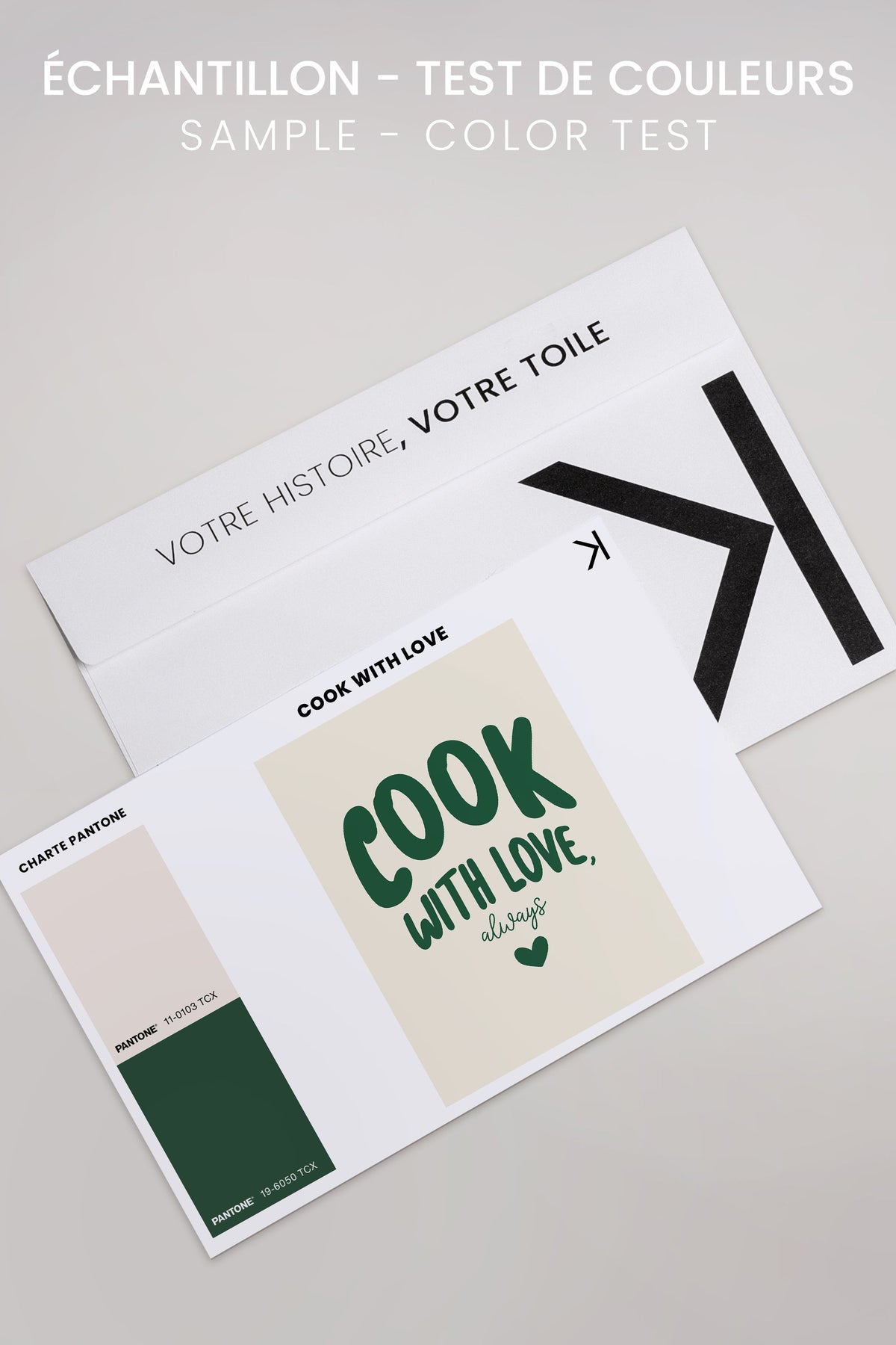 COOK WITH LOVE, Oeuvre sur toile étirée